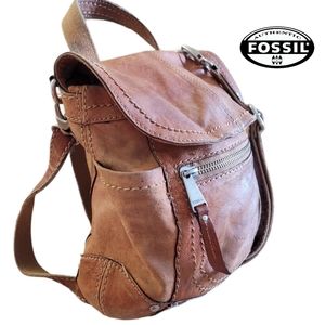 Fossil Long Live Vintage Leather Hobo Handbag